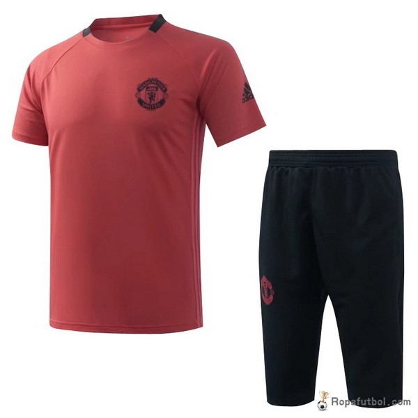 Camiseta Entrenamiento Manchester United Conjunto Completo 2017/18 Naranja